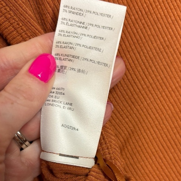 Anthropologie Marina BOHO Festival Wide-Leg Jumpsuit in Orange Rust Size Small - Picture 12 of 16